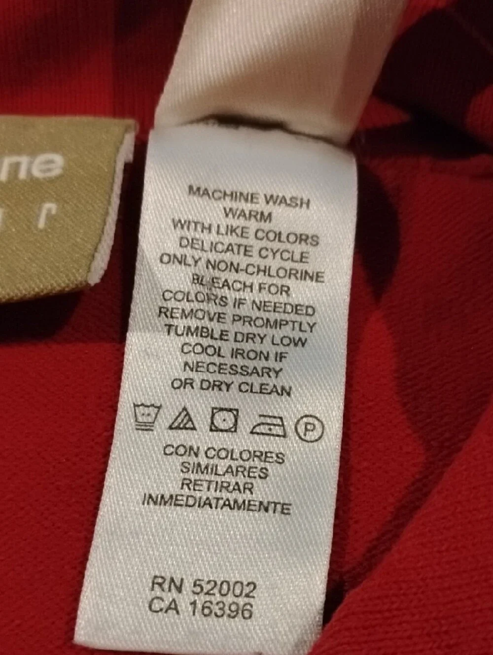 3/$20 Liz Claiborne Bright Red V-Neck Collared Sweater